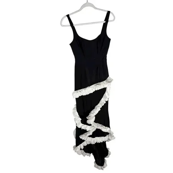 NBD Wisteria Gown Maxi Dress Ruffle Detail Formal Statement Party Gala Event XXS